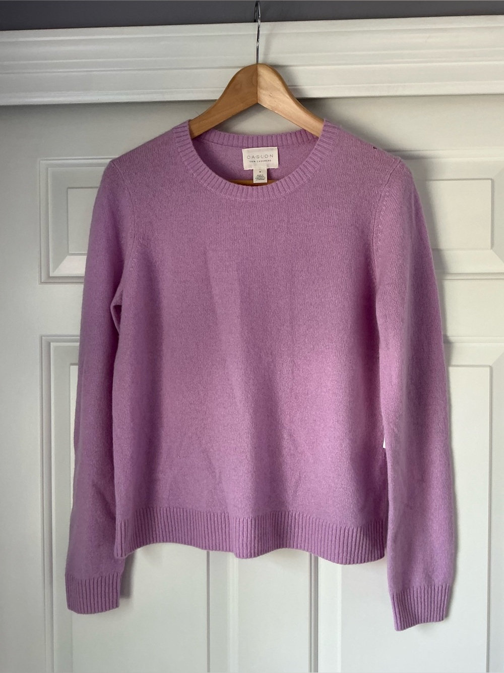 Caslon Lilac Crewneck Cashmere Knitted Sweater M